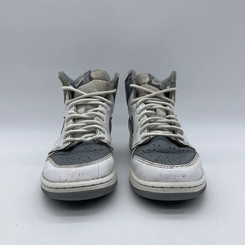 Nike Air Jordan 1 Retro High OG GS Youth Size 4Y Sneakers 575441-037 Gray White